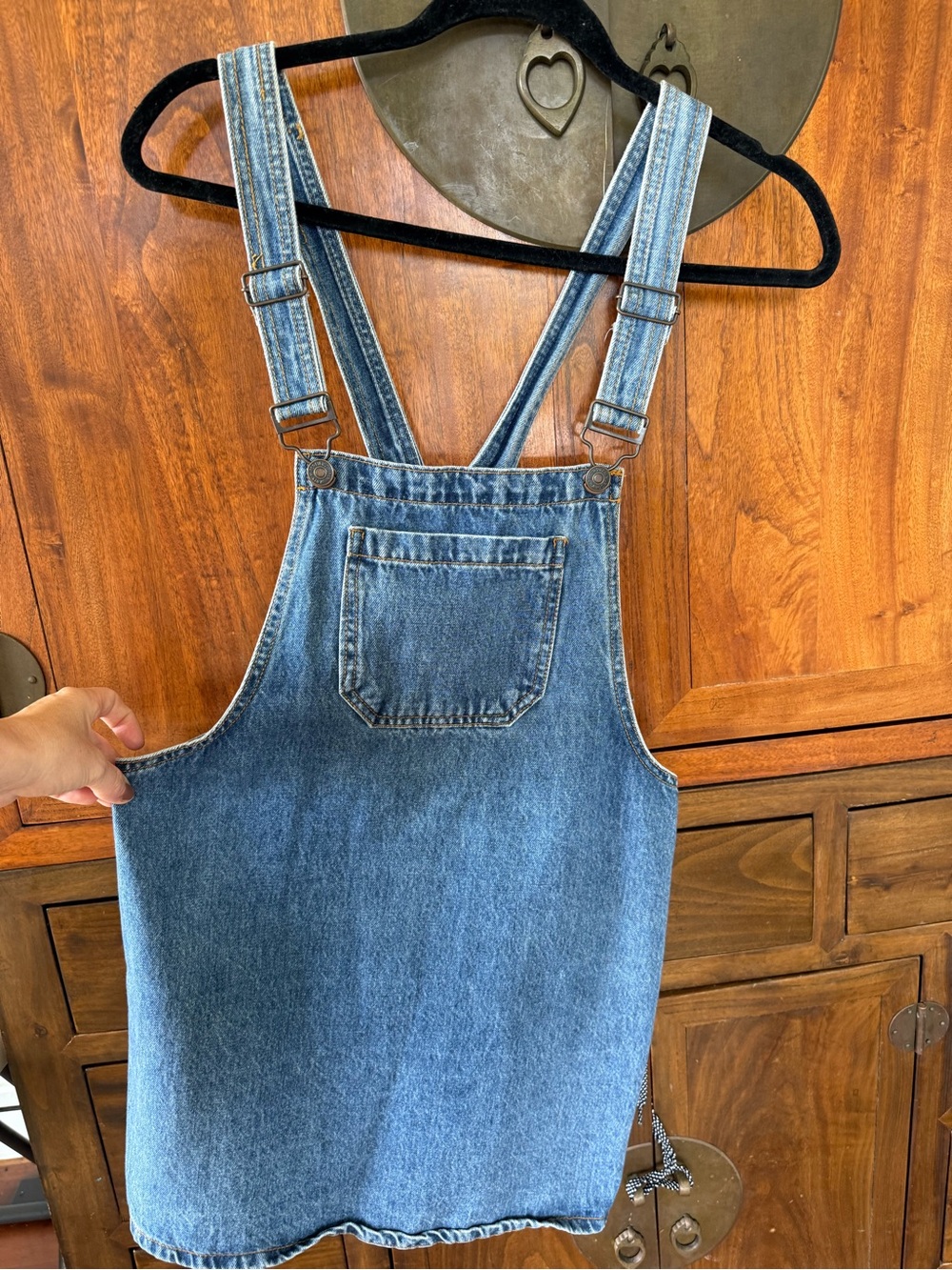 Forever 21 Denim Overall Skirt - Classic Blue